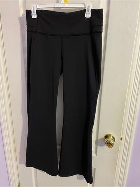 lululemon athletica Black Groove Boot-Cut Flare Yoga Pants